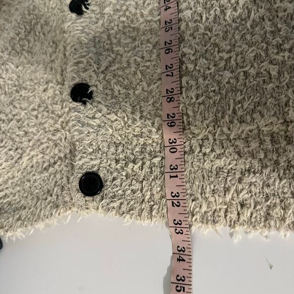 Loewe Men's Beige Yzzuf Cardigan Sweater Size XL Linen Wool Blend Shaggy Cream - Picture 10 of 16